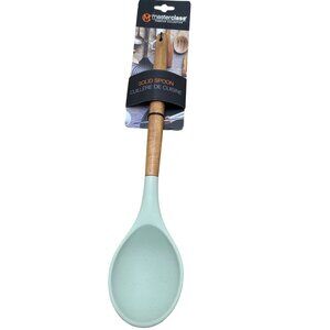 Master Class‎ Premium Silicone Head & Wooden Handle Solid Spoon NEW!